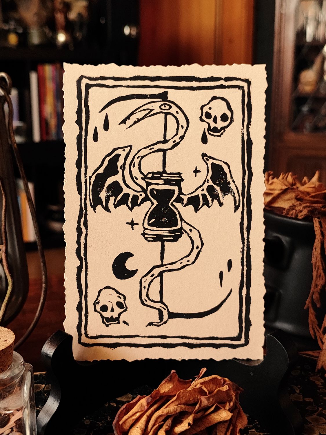 Death Tarot Card · Linoldruck