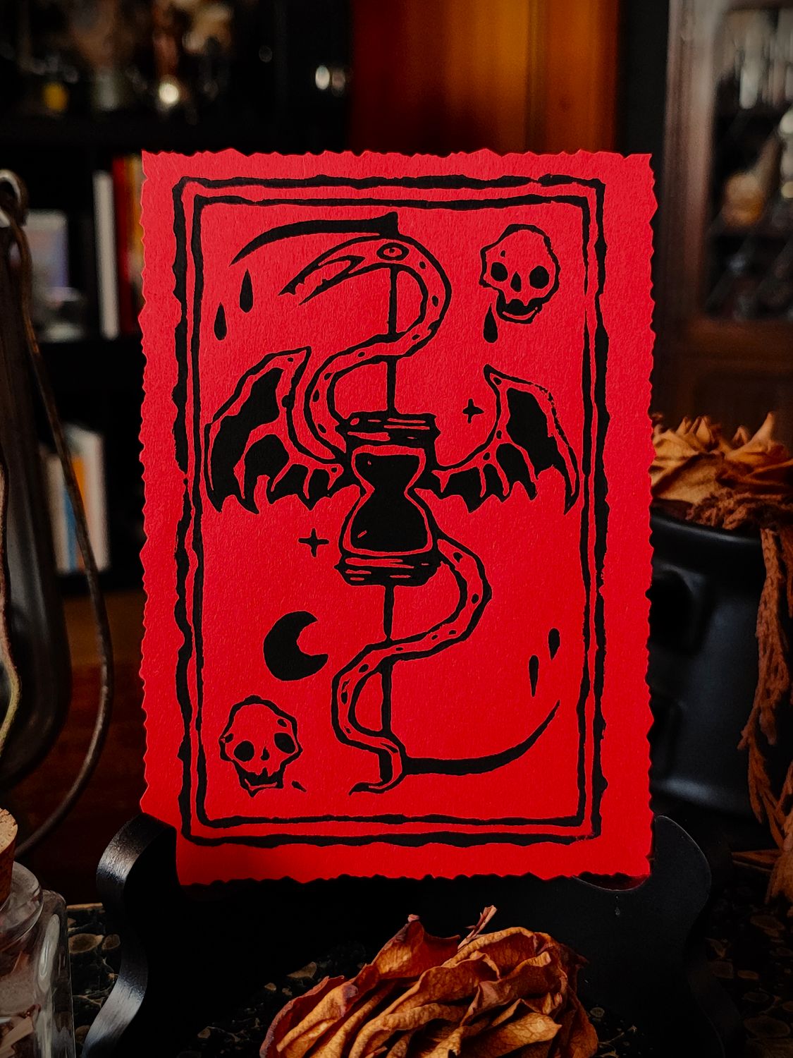 Death Tarot Card · Linoldruck