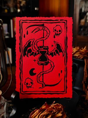 Death Tarot Card · Linoldruck