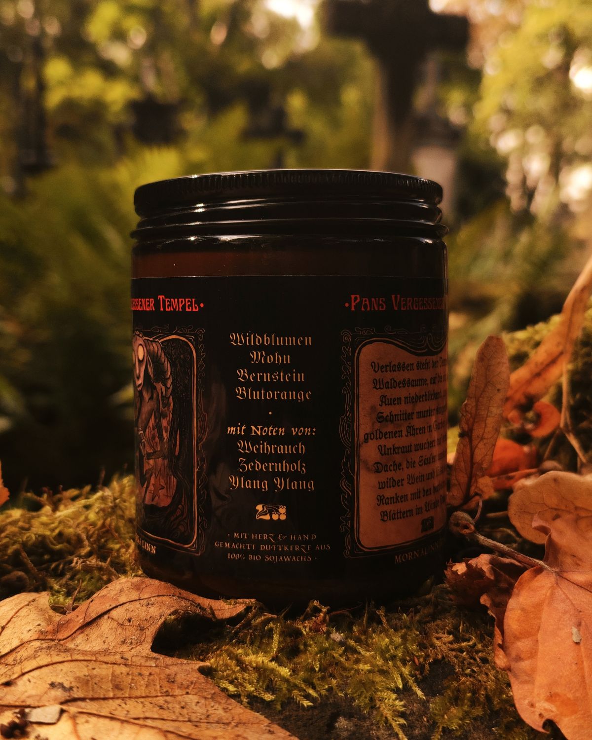Pans vergessener Tempel ✷ Duftkerze im Glas 250 ml