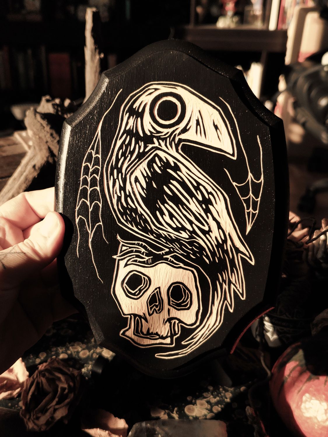 Crow&#39;n&#39;Skull · Woodcut