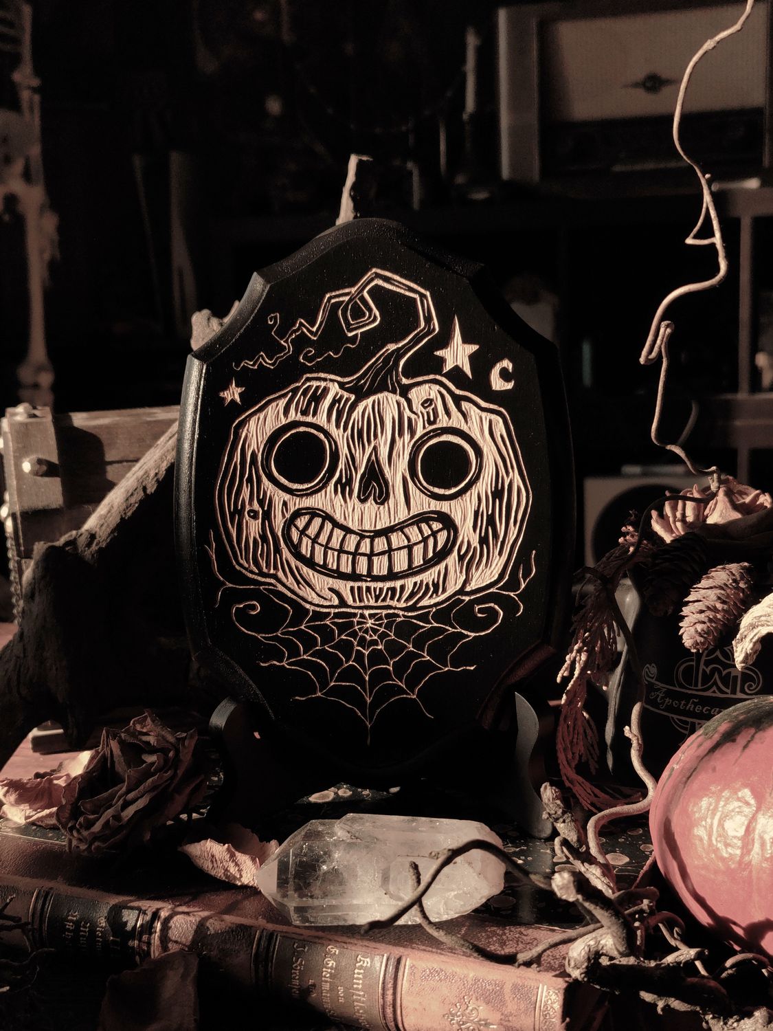 Pumpkin Grin · Woodcut