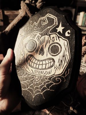 Pumpkin Grin · Woodcut
