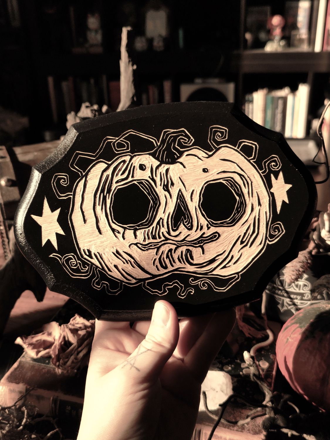 Shy Pumpkin · Woodcut