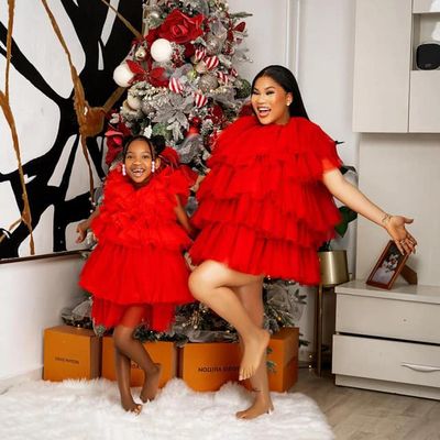 Mother and Daughter Layer Knee Length Set