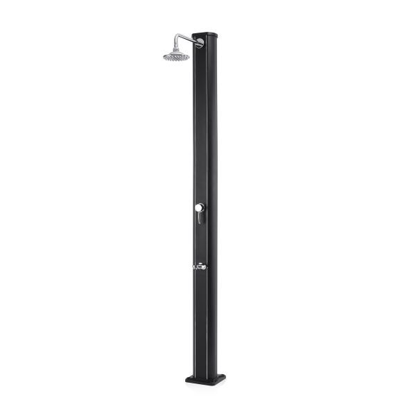 QP Ducha Solar Aluminio negra con Lavapiés 32L