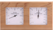 Sentiotec Termohigrómetro Cuadrado dividido - Madera Álamo