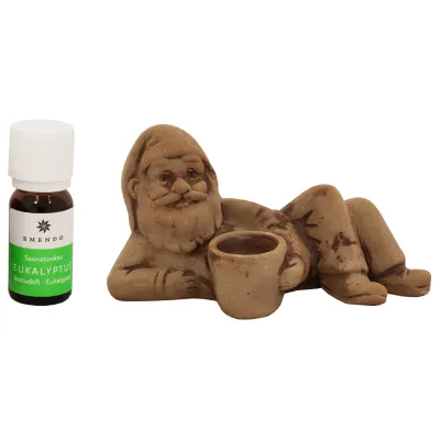 Emendo Aceite Esencial para Sauna de Eucalipto con figura Gnomo tumbado
