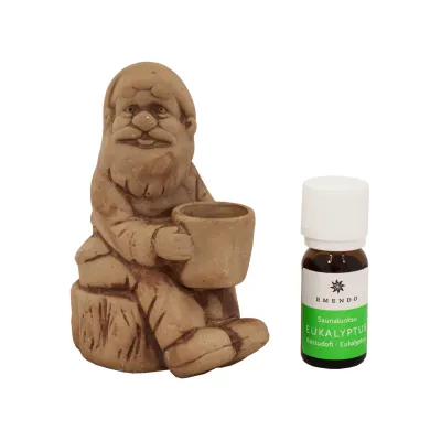 Emendo Aceite Esencial para Sauna de  Eucalipto con figura  Gnomo sentado