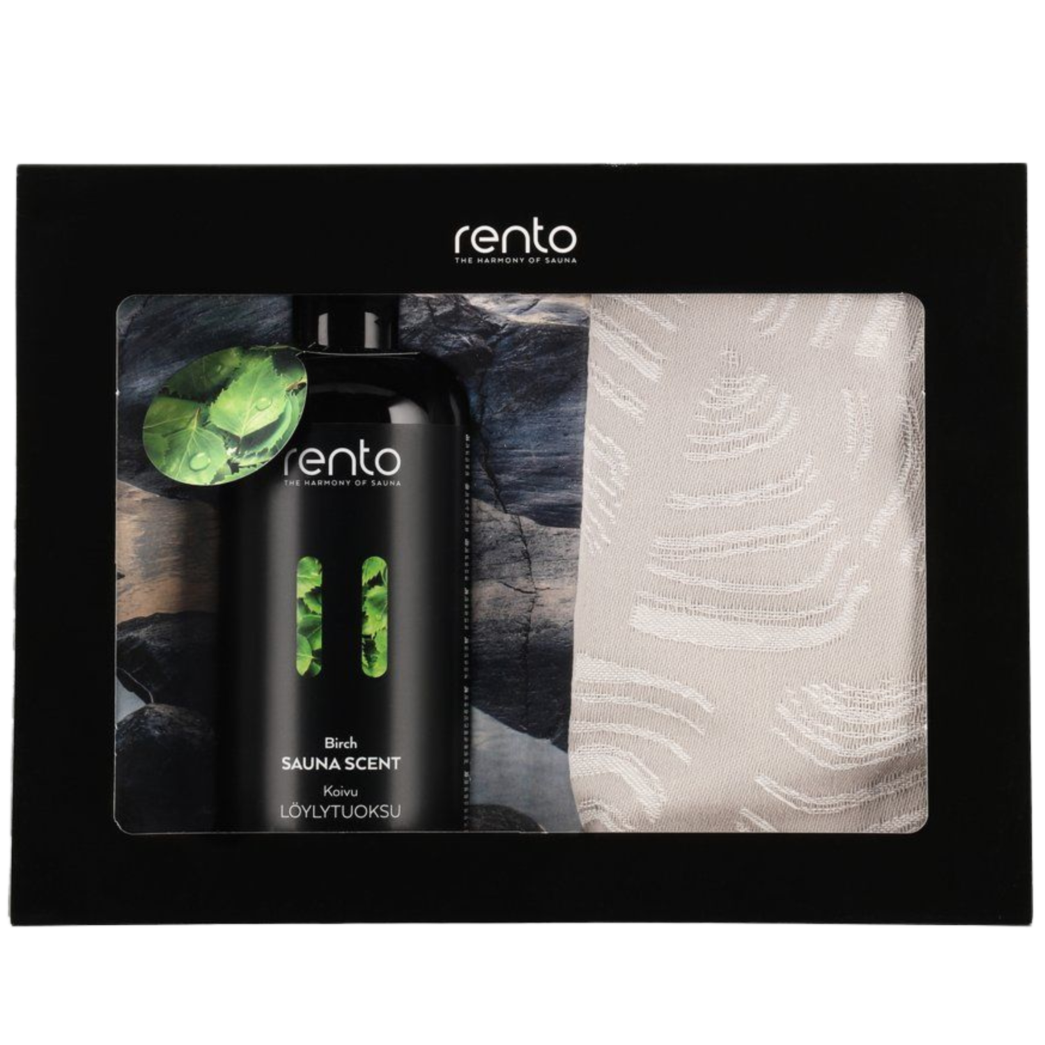Rento Caja de Regalo con Fragancia para Sauna + Funda de Cojín