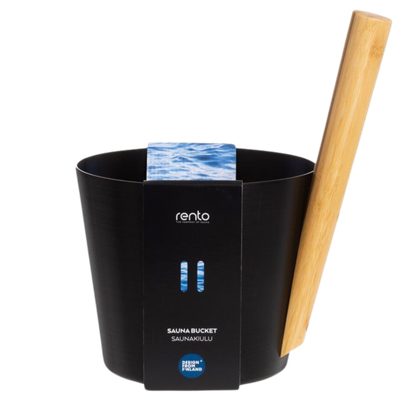 Rento Cubo de Sauna Aluminio con mango ó asas de Bambú