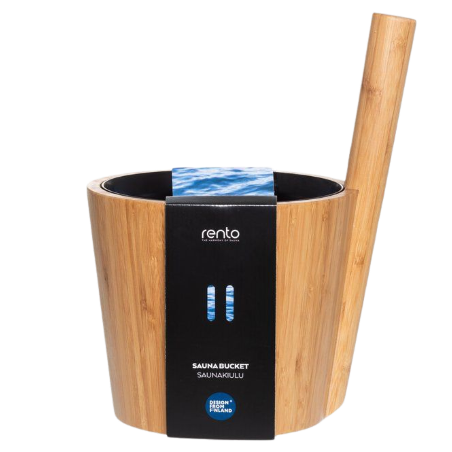Rento Cubo Duo para Sauna Color Bambú + interior Negro