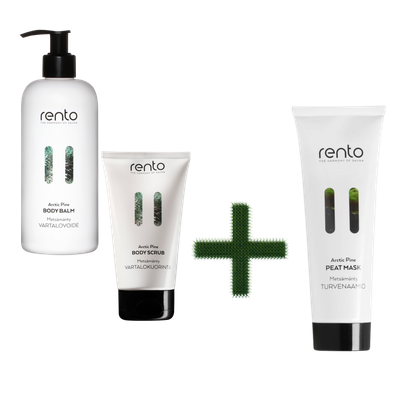 Rento Loción Corporal y Exfoliante Corporal con Mascarilla Facial GRATIS