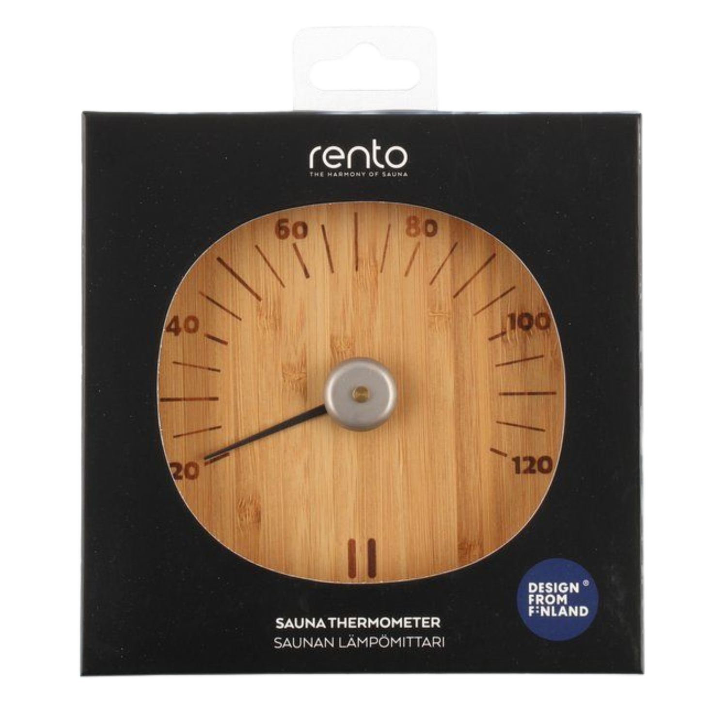 Rento Termómetro para Sauna Redondo de Bambú
