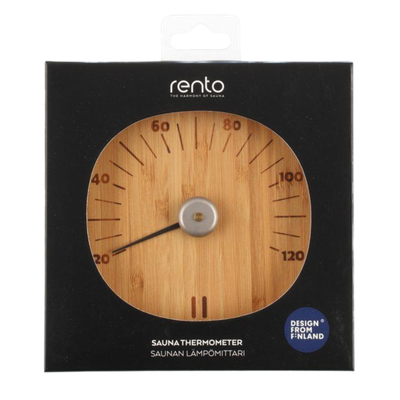Rento Termómetro para Sauna Redondo de Bambú
