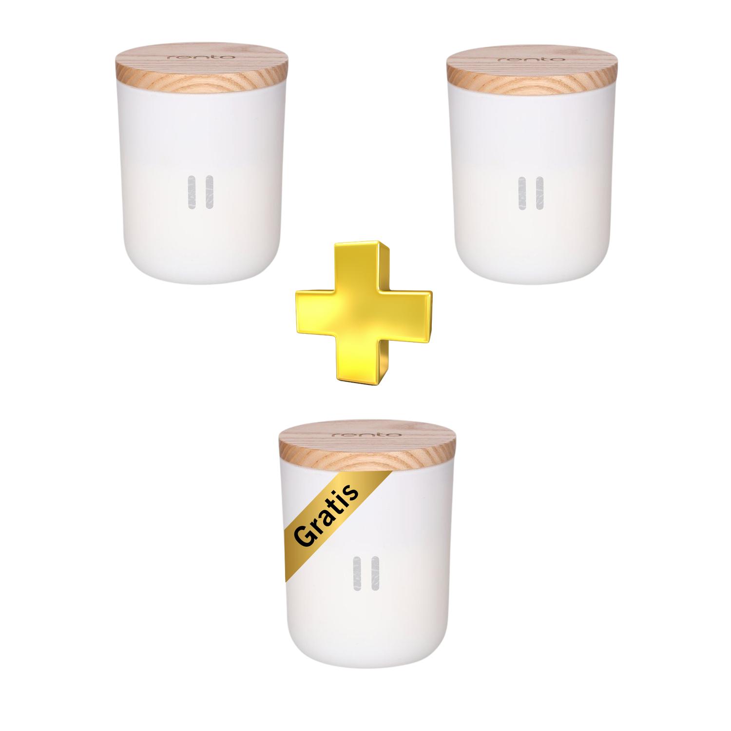 Rento Velas Perfumadas - Aroma Abedúl - 2+1 Gratis
