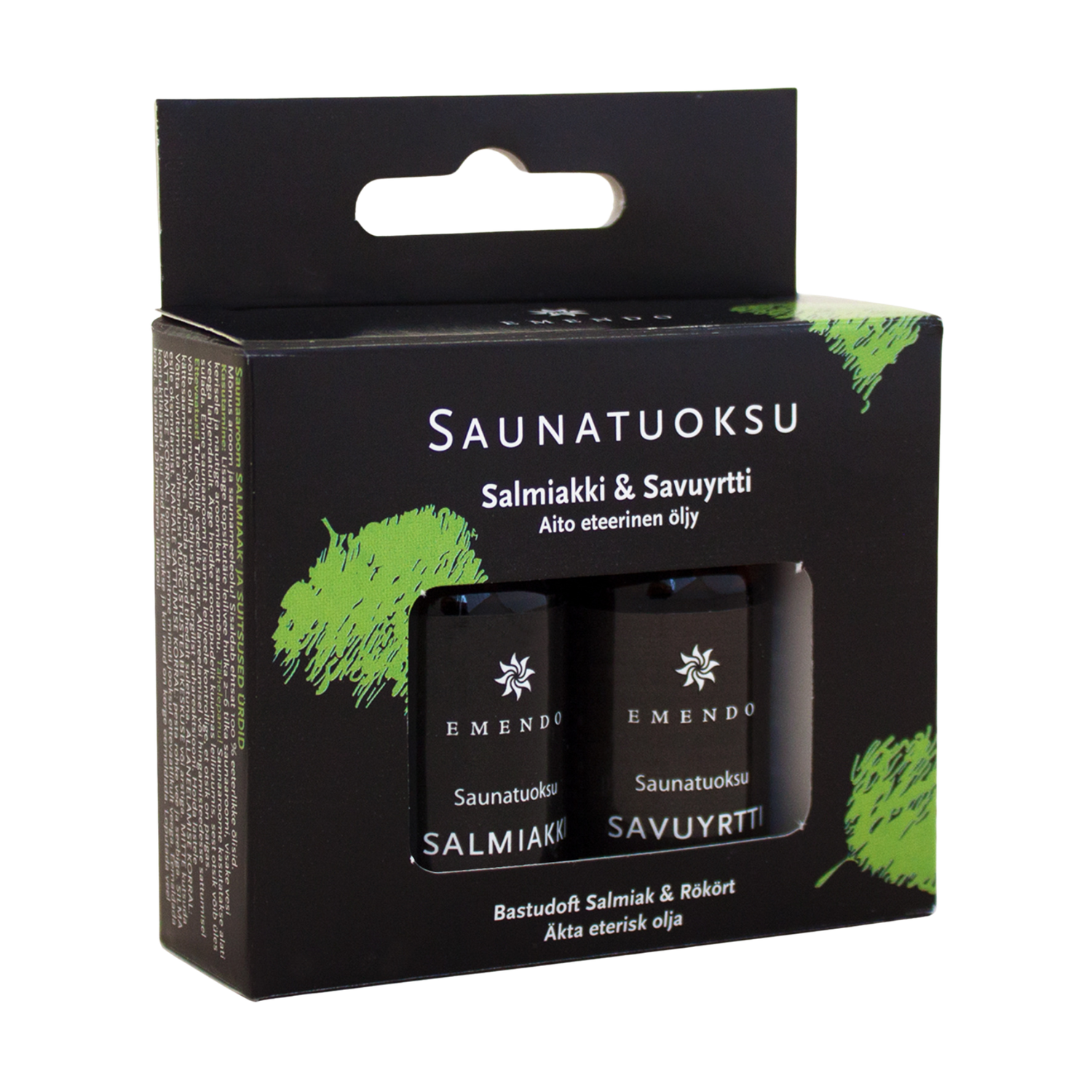 Emendo Aromas de Infusión Sauna Salmiak &amp; Hierba Ahumada 2×10ml