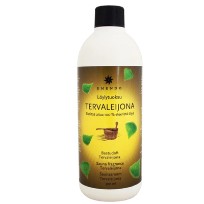 Emendo Aromas de Infusión para Sauna Tervaleijona,  Alquitrán y Eucalipto 500ml
