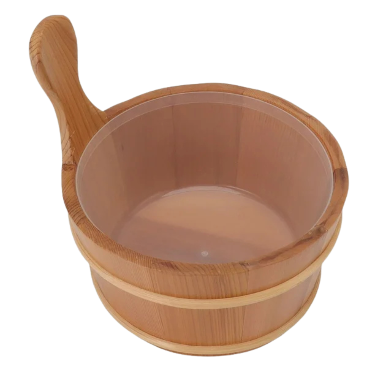 Sentiotec Cubo de madera para Sauna con Interior de plástico - 4L