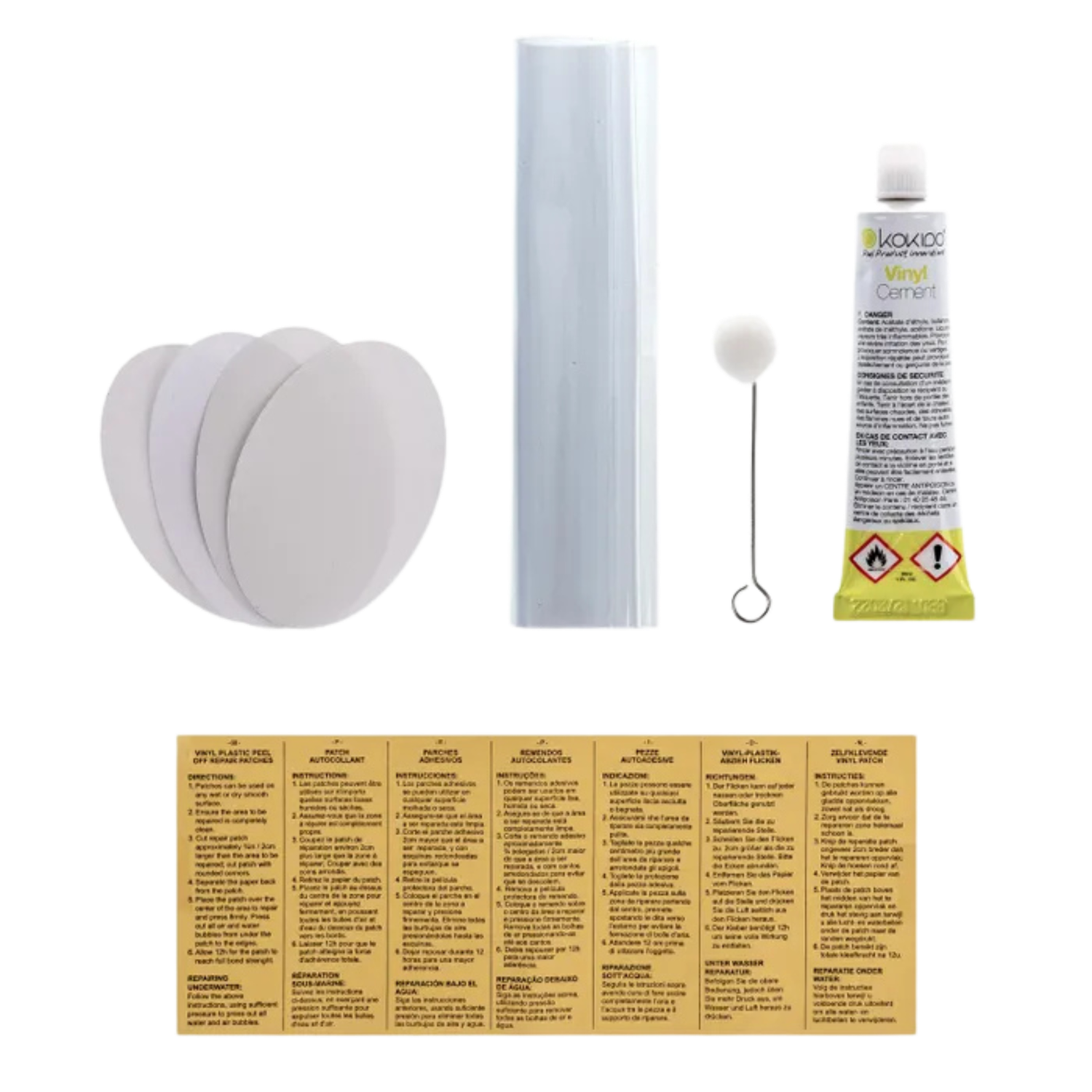 Kokido Kit Adhesivo para Piscinas/Kit de reparación para revestimientos.