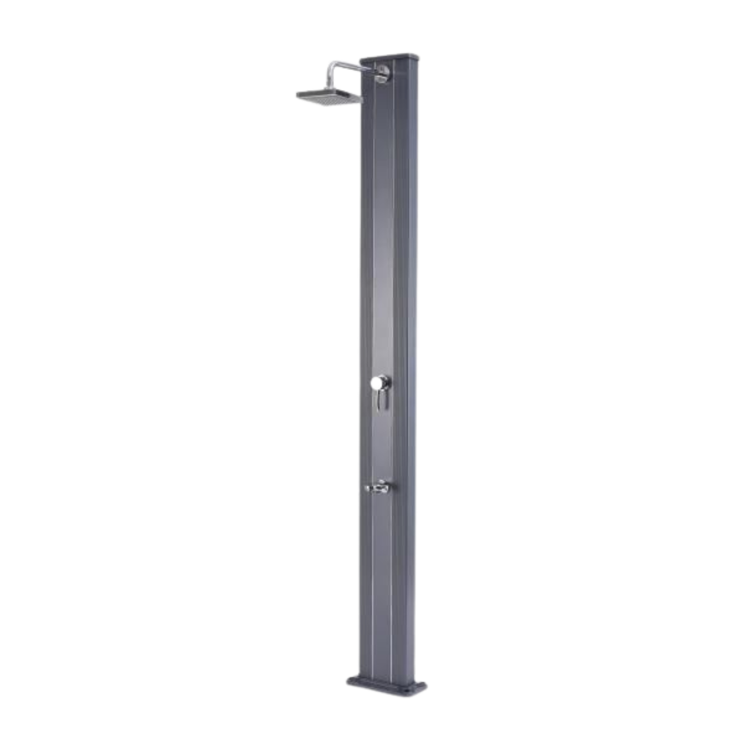 QP Ducha Solar Aluminio negra con Lavapiés 28L