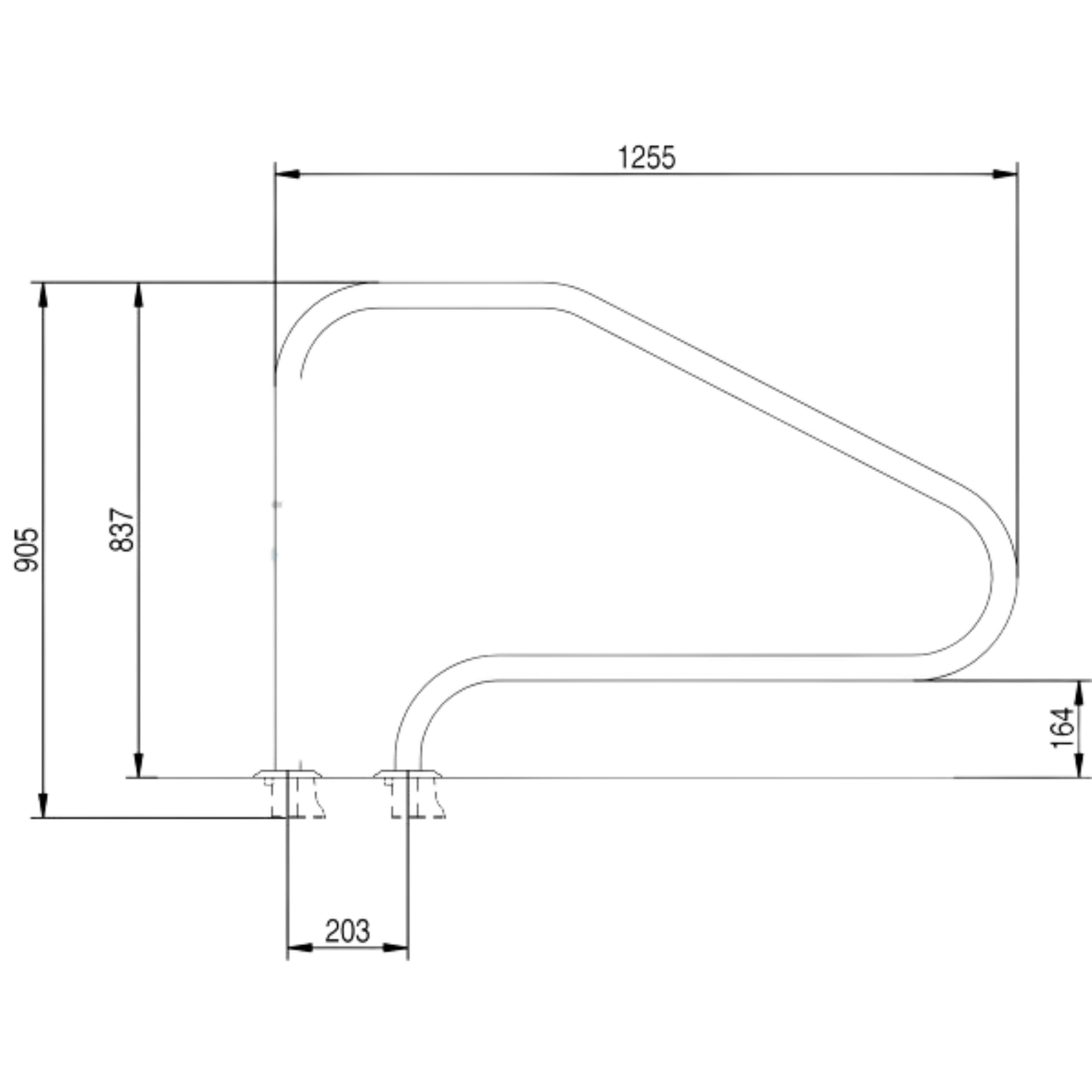Flexinox Barandilla Exterior de Piscina 1.219 mm
