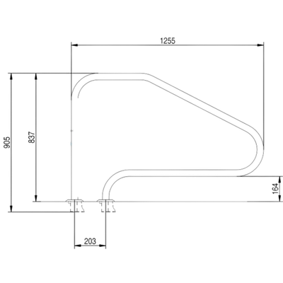 Flexinox Barandilla Exterior de Piscina 1.219 mm