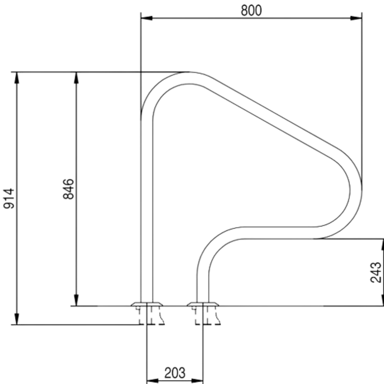 Flexinox Barandilla Exterior 762 mm