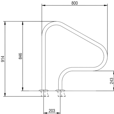 Flexinox Barandilla Exterior 762 mm