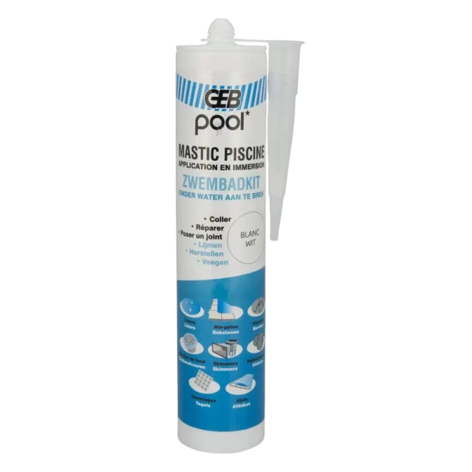 Mastic Masilla para piscina-Sellador adhesivo Azul