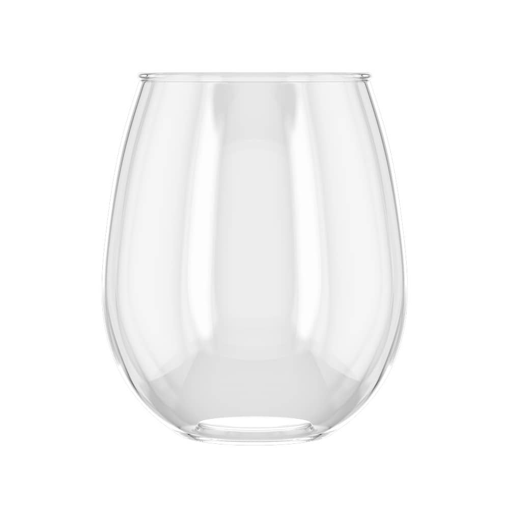Happy Glass Vasos de Plástico para Agua o Vino 400 ml – Set de 4 Unidades