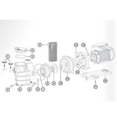 Hayward Tapa del ventilador Motobomba Superpool