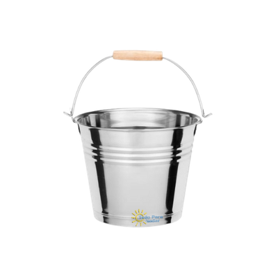 4Living Cubo de Acero para sauna capacidad 6 litros