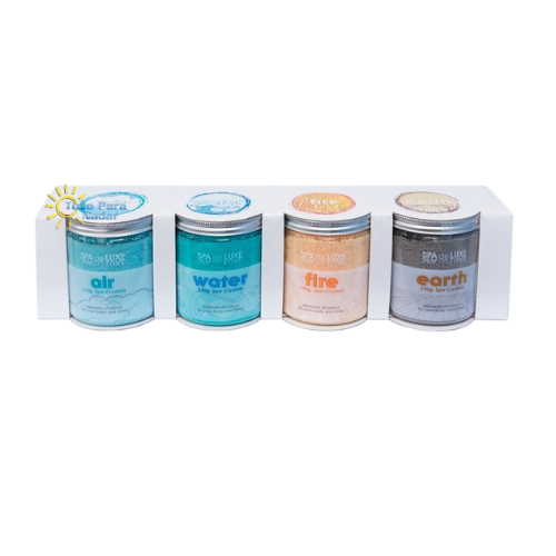 AquaFinesse Cristales de Baño Set de 4 botes 4x370g