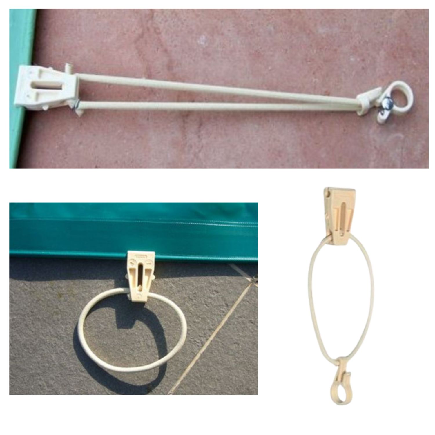 Kit de Fijación con Elástico y Pinza para Cobertores de Invierno color Beige
