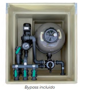 Hayward Casetas Enterradas con Filtro LAM. Hayward HI + Bomba Power FLO II