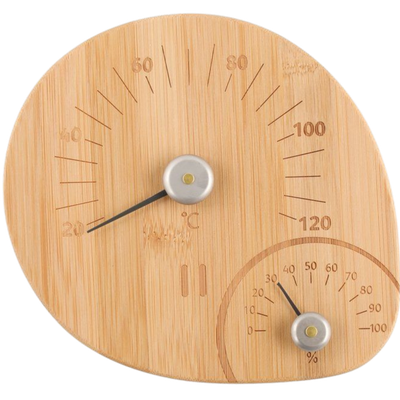 Rento Termómetro e Higrómetro para Sauna de Bambú