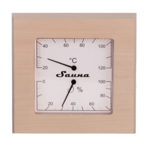 Sentiotec Termohigrómetro Cuadrado - Madera Álamo