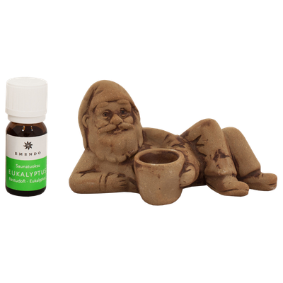 Emendo Aceite Esencial para Sauna de Eucalipto con figura Gnomo tumbado