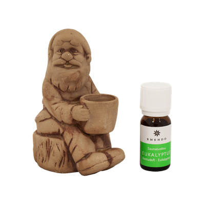 Emendo Aceite Esencial para Sauna de  Eucalipto con figura  Gnomo sentado