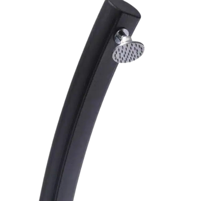 QP Ducha Solar Grace Negra con Lavapiés 25L