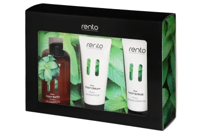Rento Set de regalo Baño de Pies, Exfoliante de Pies y Crema de Pies