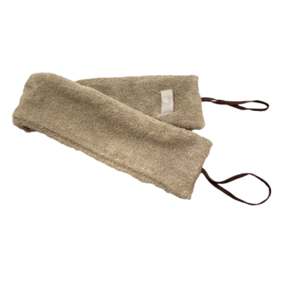 Emendo Toalla Masajeadora y Exfoliante para espalda de lino color marrón