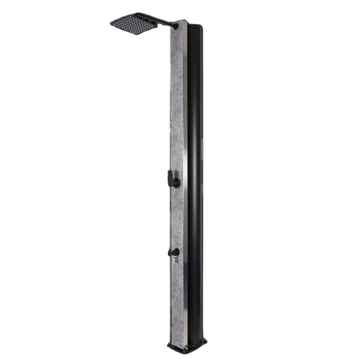 CRM Ducha Solar Glass con acabado cromado negro 40L