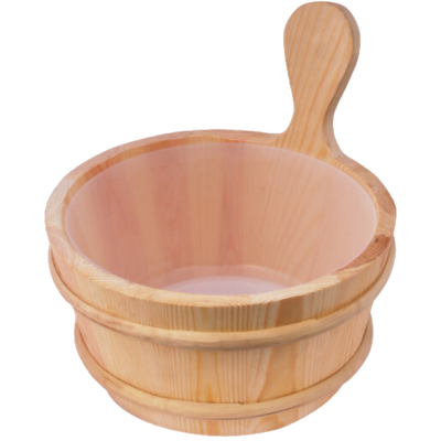 Sentiotec Cubo de madera para Sauna con Interior de plástico - 4L