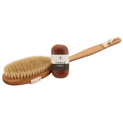 Emendo Cepillo de Baño para Cuerpo con Jabón de Alquitrán 100gr