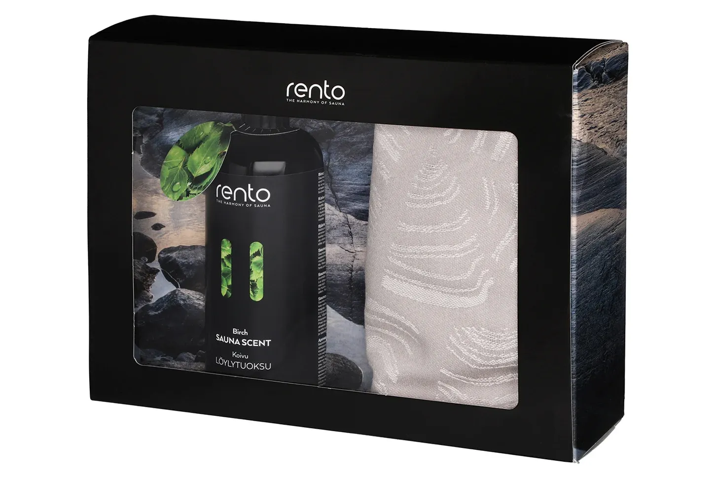 Rento Caja de Regalo con Fragancia para Sauna + Funda de Cojín