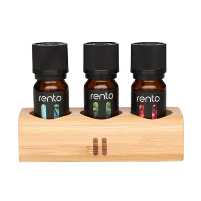 Rento Set de Esencias para Sauna 3x10ml en Soporte de Bambú