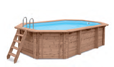 Abatec Piscina de Madera Blue Lagoon