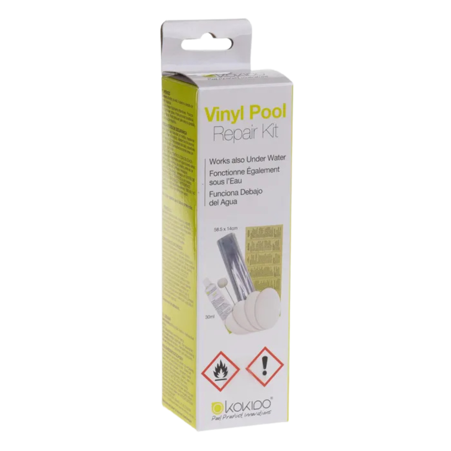 Kokido Kit de reparación para piscinas LINER con lámina azul